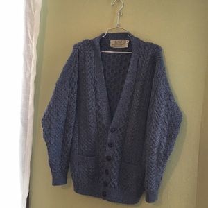 Handmade Irish wool sweater/ Aran Sweater Market